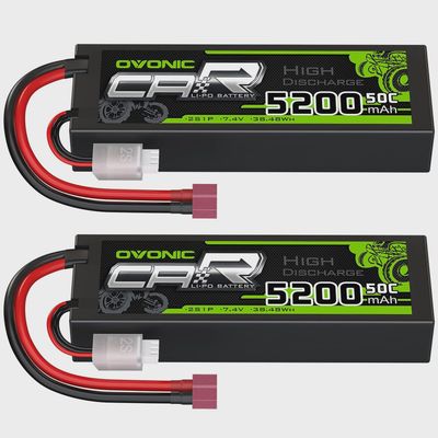 OVO2S520050CDEANS2X, Ovonic 2 x 2S LiPo Battery 5200mAh 50C 7.4V Hard Case Deans