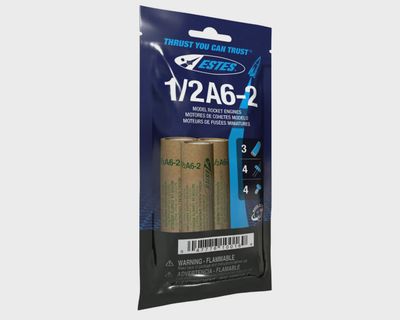 Estes 1/2A6-2 Bagged Rocket Engines (3)