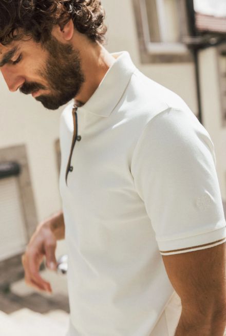 MMGHarvey Polo Ss Tee offwhite