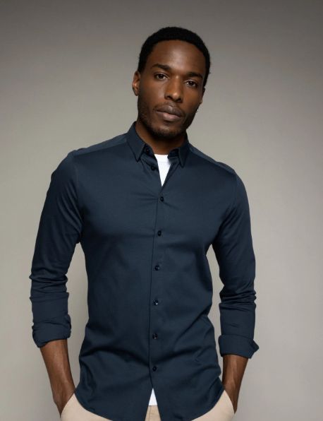 MMGMarco Jersey Stretch Shirt navy