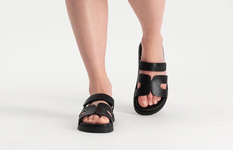 Steve Madden Missile-E Sandal BLK ACTION LEATHER