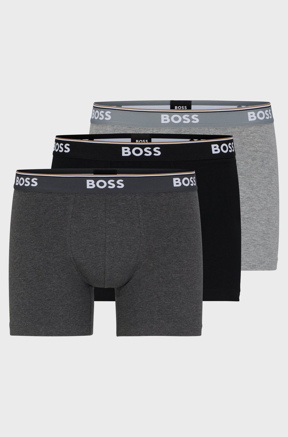 Set van drie boxershorts met logo’s van stretchkatoen