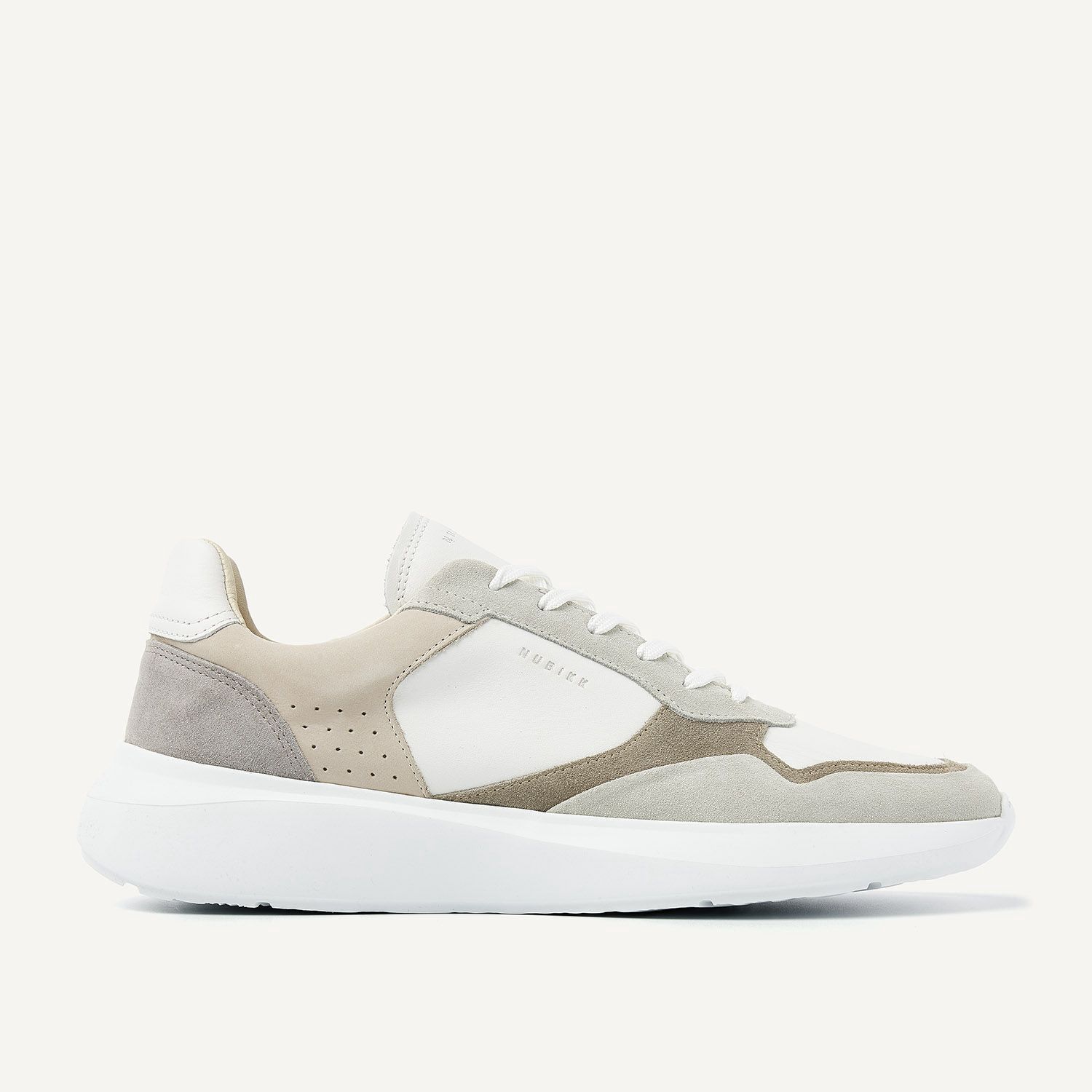 Nubikk Rocky Road Wave Wit Bruine Combi Sneakers voor Heren