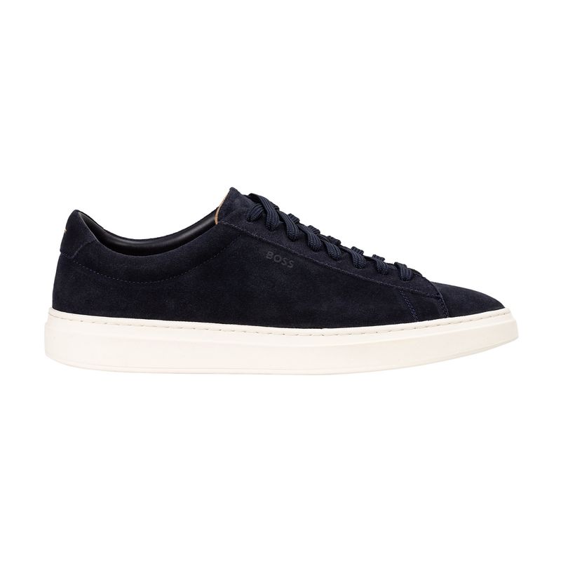 Hugo boss Sneakers van suède met rubberen buitenzool navy