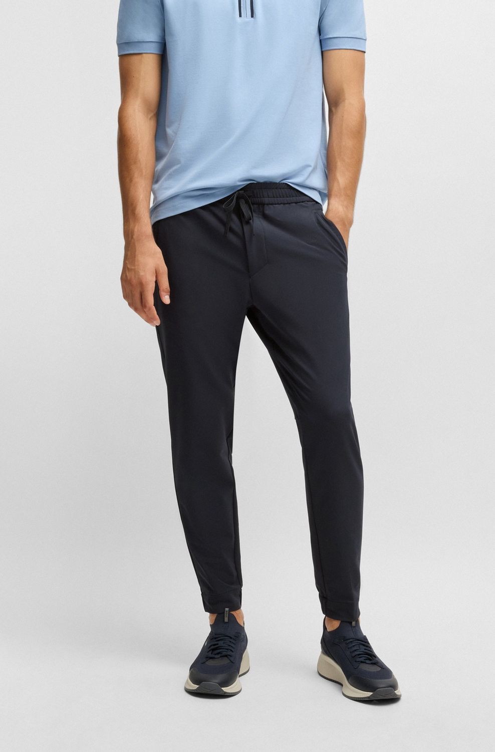 Tapered-fit broek van waterafstotend stretchmateriaal