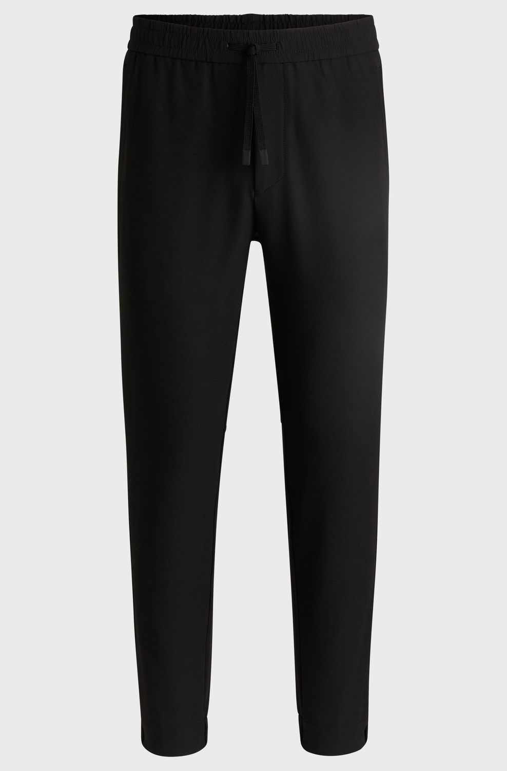 Hugo boss Tapered-fit broek van waterafstotend stretchmateriaal zwart
