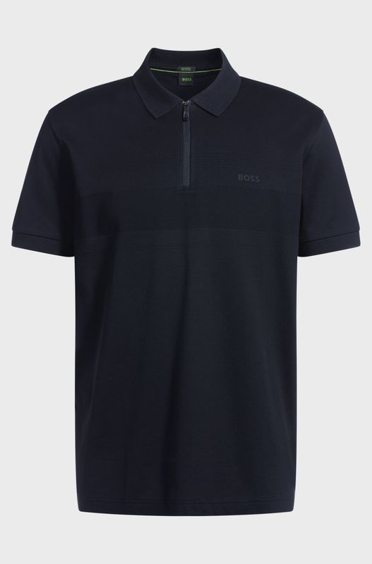 Hugo boss polo rits donkerblauw