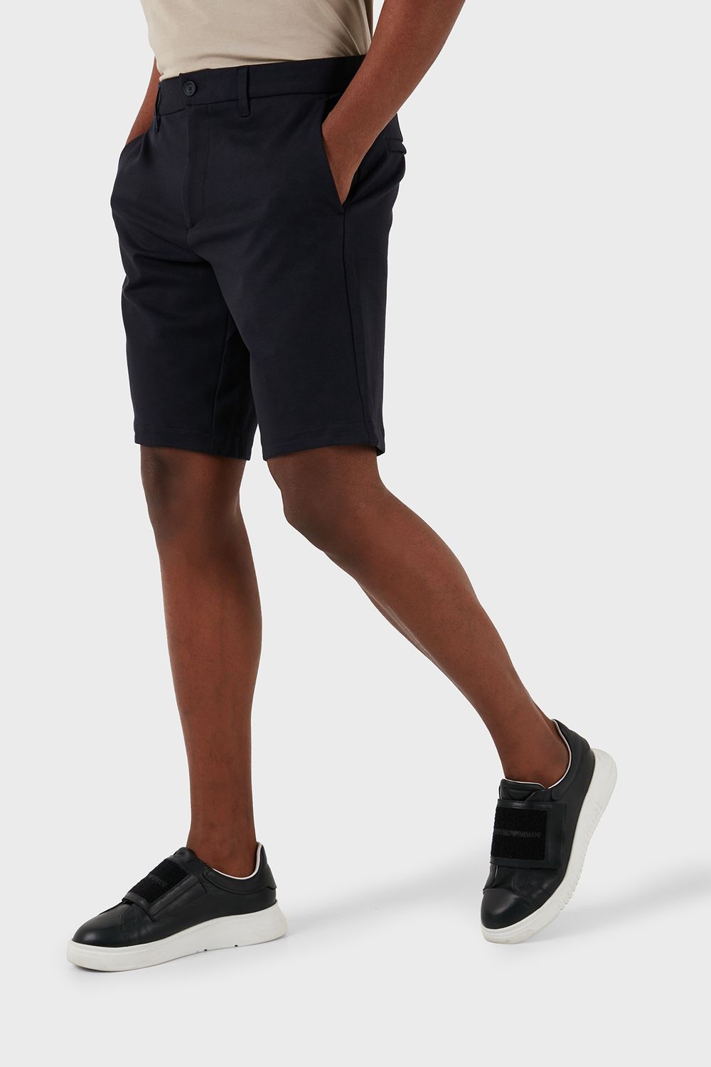 Hugo boss Jersey short donkerblauw