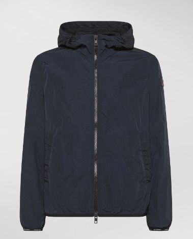 Peuterey Lightweight performance fabric windbreaker donkerblauw