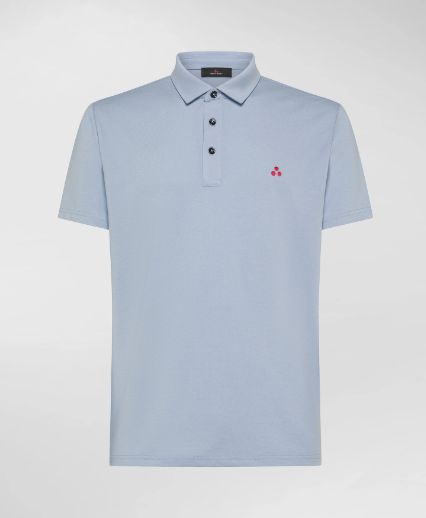 Peuterey Stretch cotton pique polo shirt blauw