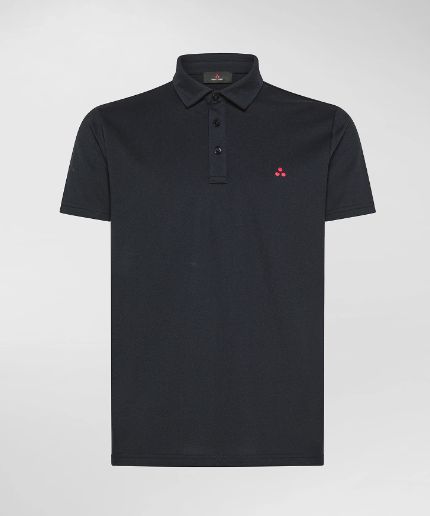 Peuterey Stretch cotton pique polo shirt donkerblauw