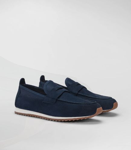 Peuterey AKHAL  Suede loafers with detail navy