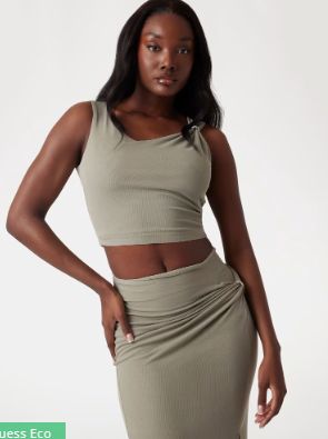 Guess Cropped mouwloze top