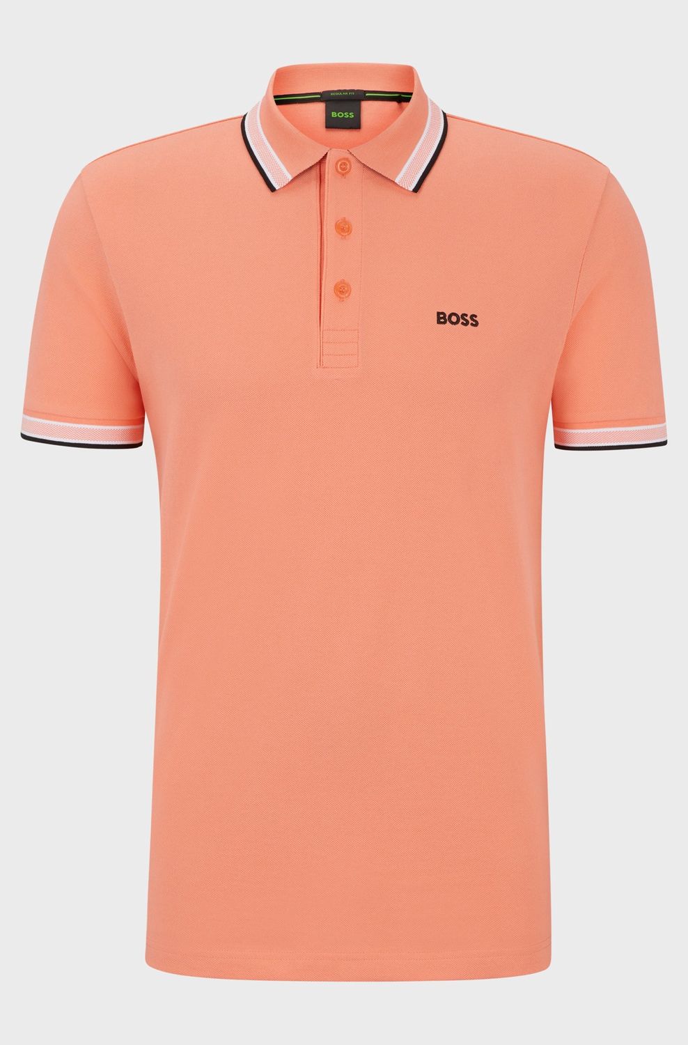 Hugo boss Paddy-polo van katoenpiqué met een logo op de onderkraag