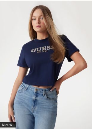 Cropped T-shirt boxy logo