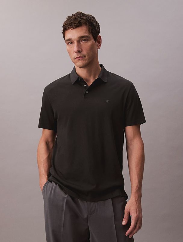 Calvin klein	Polo van Pima-katoen black