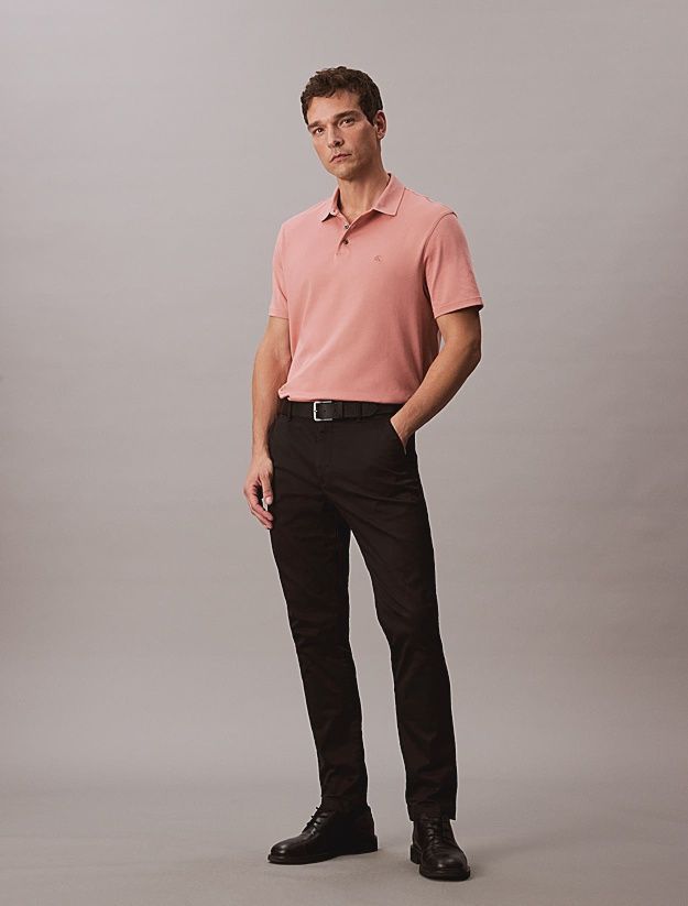 Calvin klein Polo van Pima-katoen sunset rose