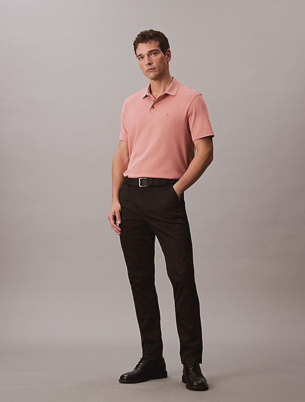 Calvin klein Polo van Pima-katoen sunset rose