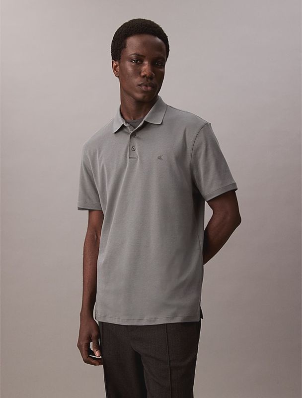 Calvin klein Polo van Pima-katoen grijze