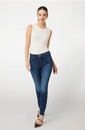 Guess 981 skinny high jeans mid blauw