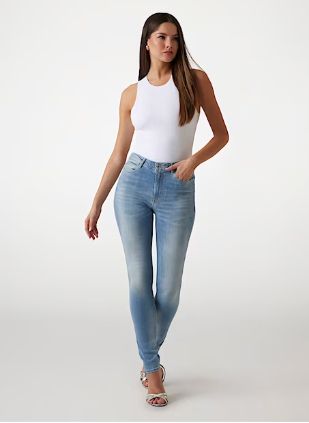 Guess 1981 skinny high jeans lichtblauw