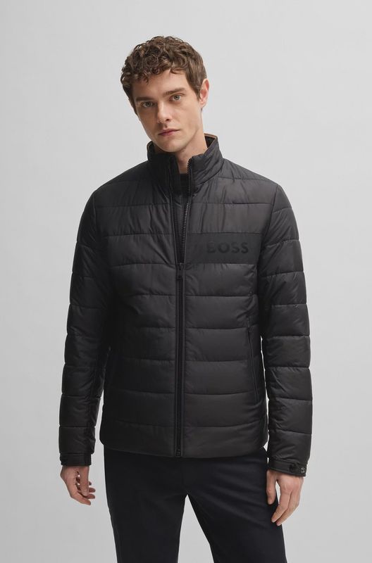 Hugo boss Regular-fit waterafstotende jas met logodetail