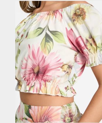 Top met bloemen print