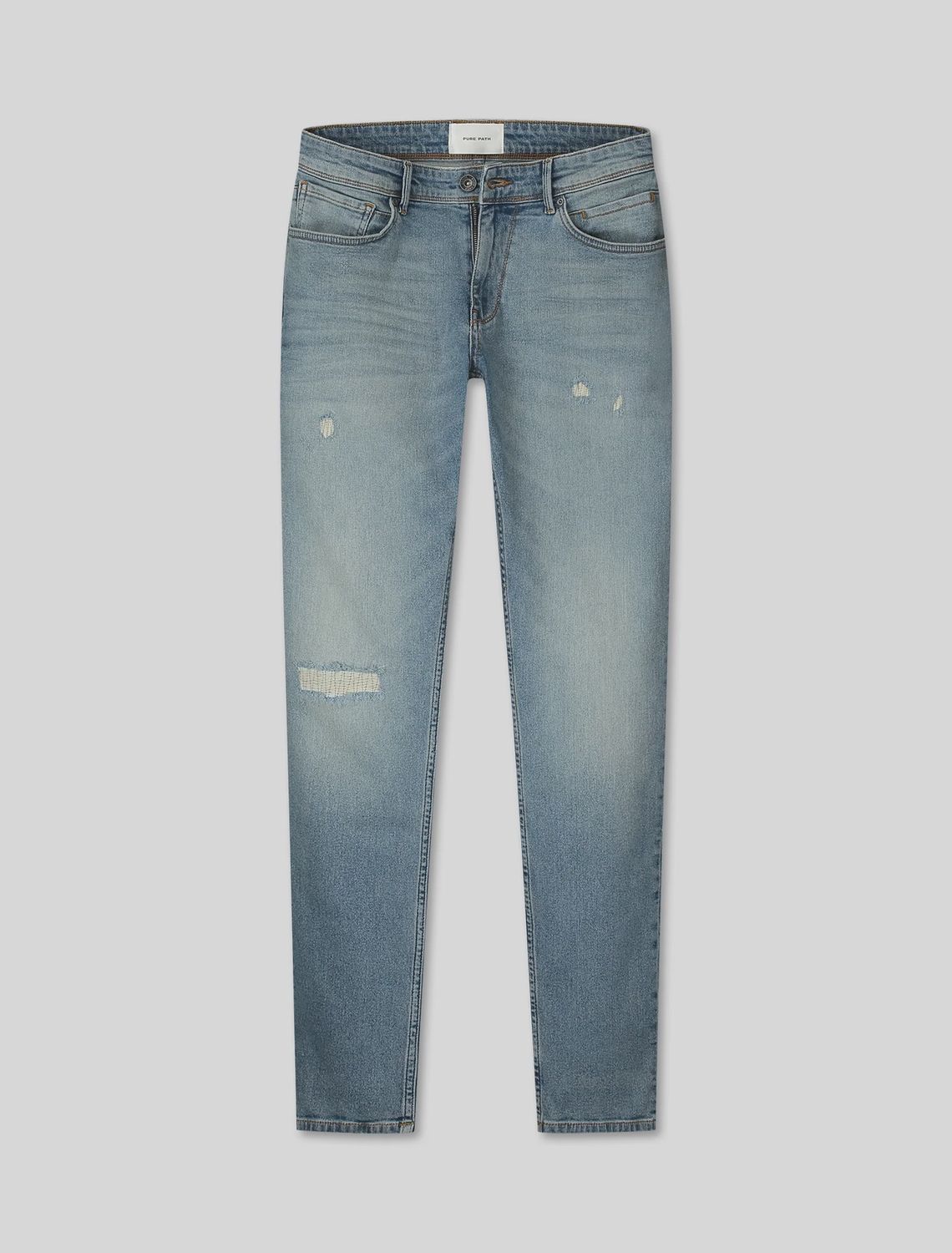 PURE PATH The Jone Skinny Fit Jeans blue green
