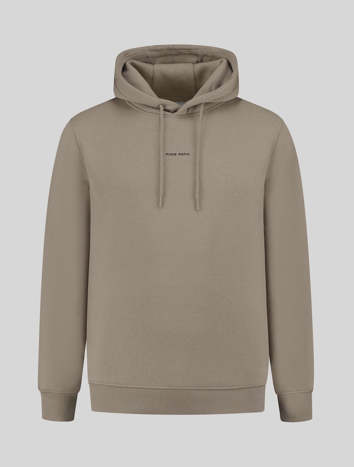 Pure path Essential Logo Hoodie taupe