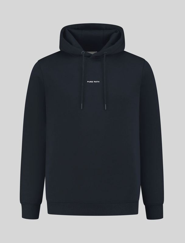 Pure path Essential Logo Hoodie navy