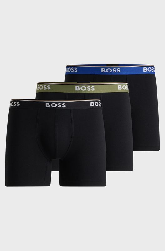 Hugo boss Set van drie boxershorts van stretchkatoen met logo’s