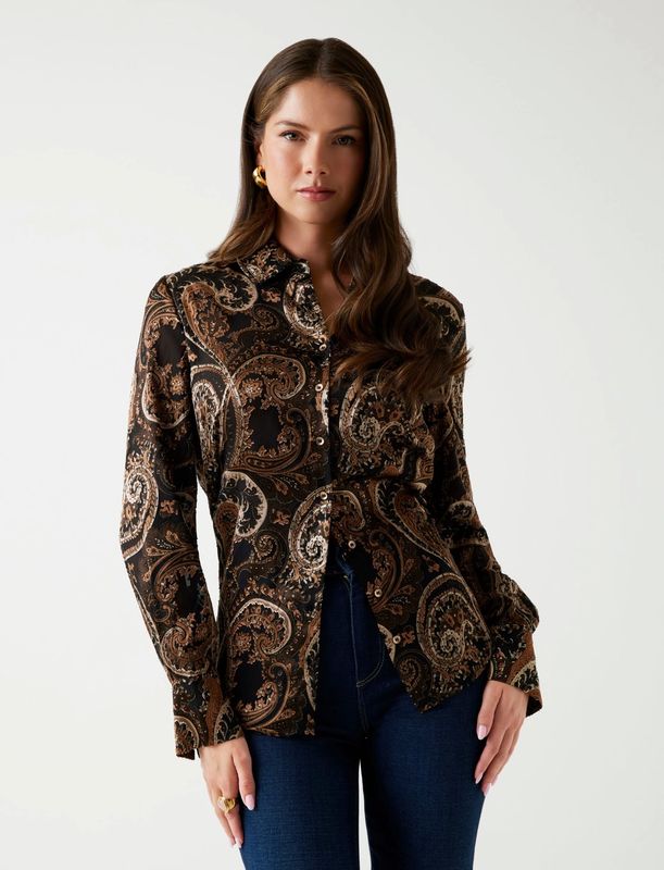 Guess Oversized Paisley-overhemd