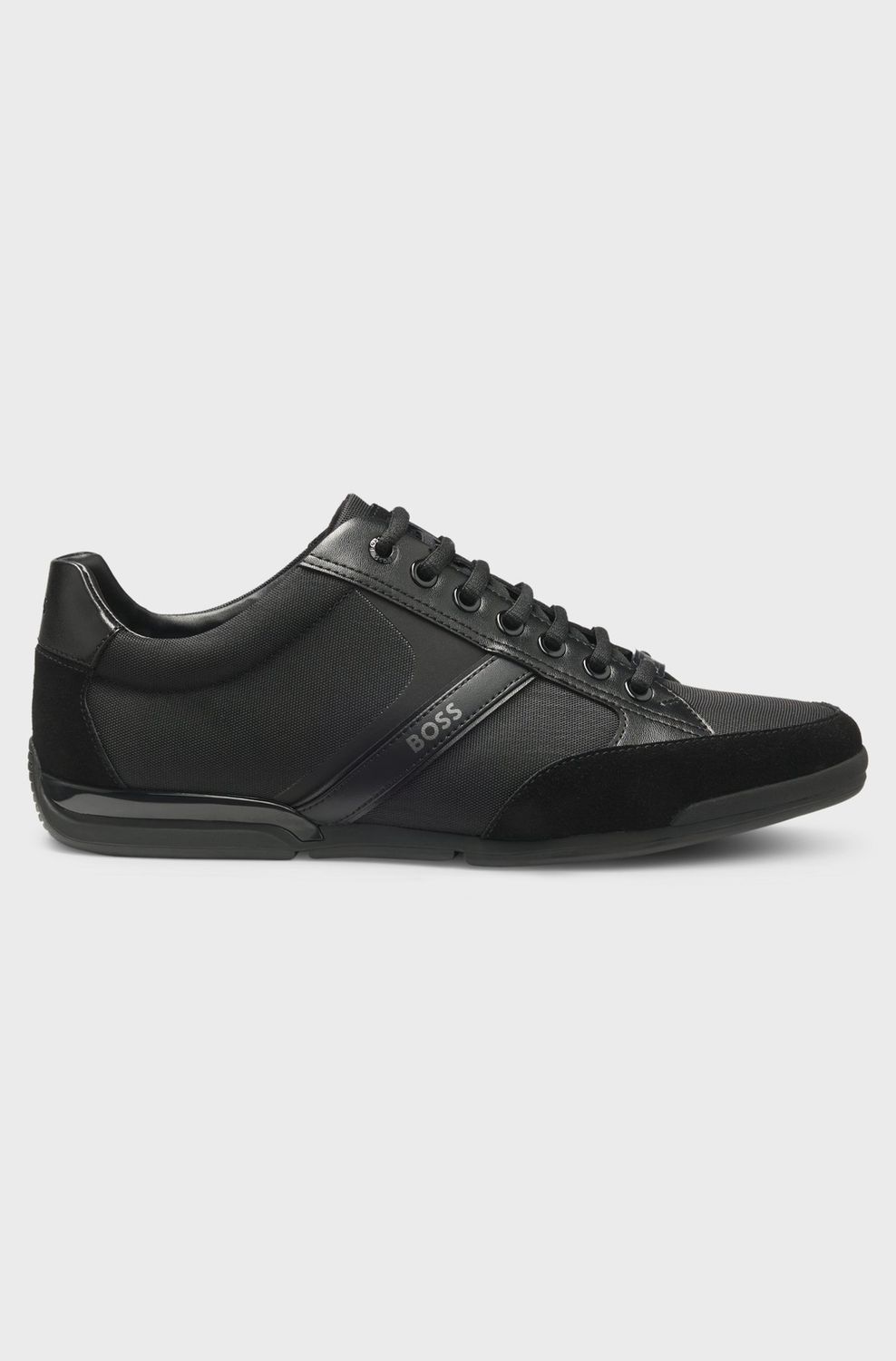 Hugo boss Sneakers in een combinatie van materialen met suède en imitatieleer