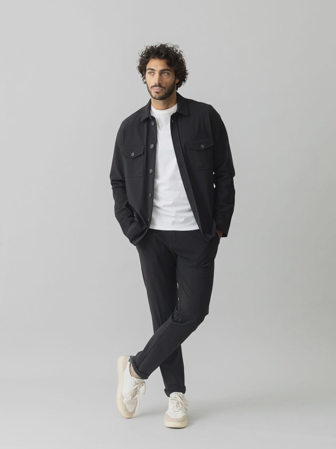 mos mosh MMGBirk Traver Overshirt zwart