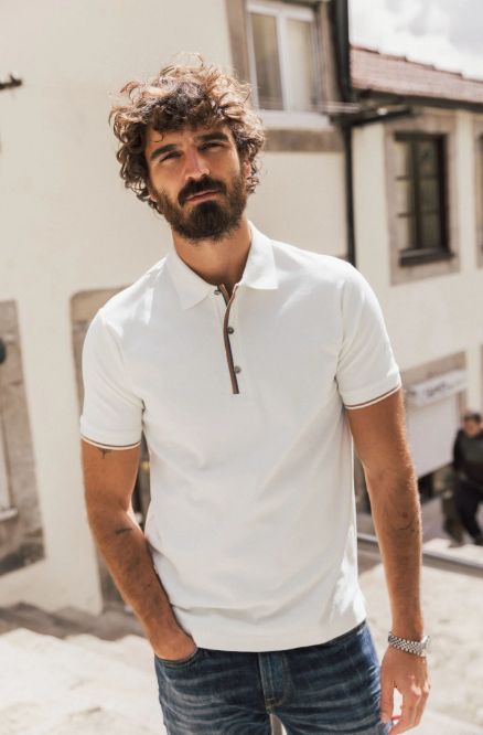 MMGHarvey Polo Ss Tee offwhite