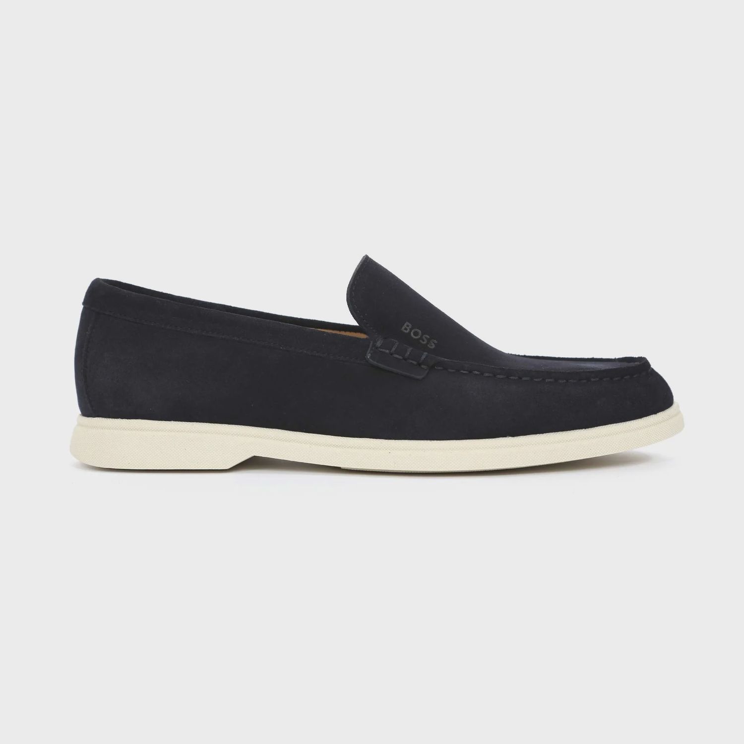 Hugo Boss Loafers van suède  donkerblauw