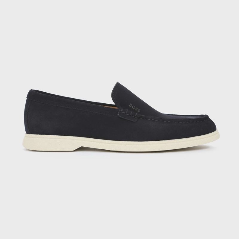 Hugo Boss Loafers van suède  donkerblauw