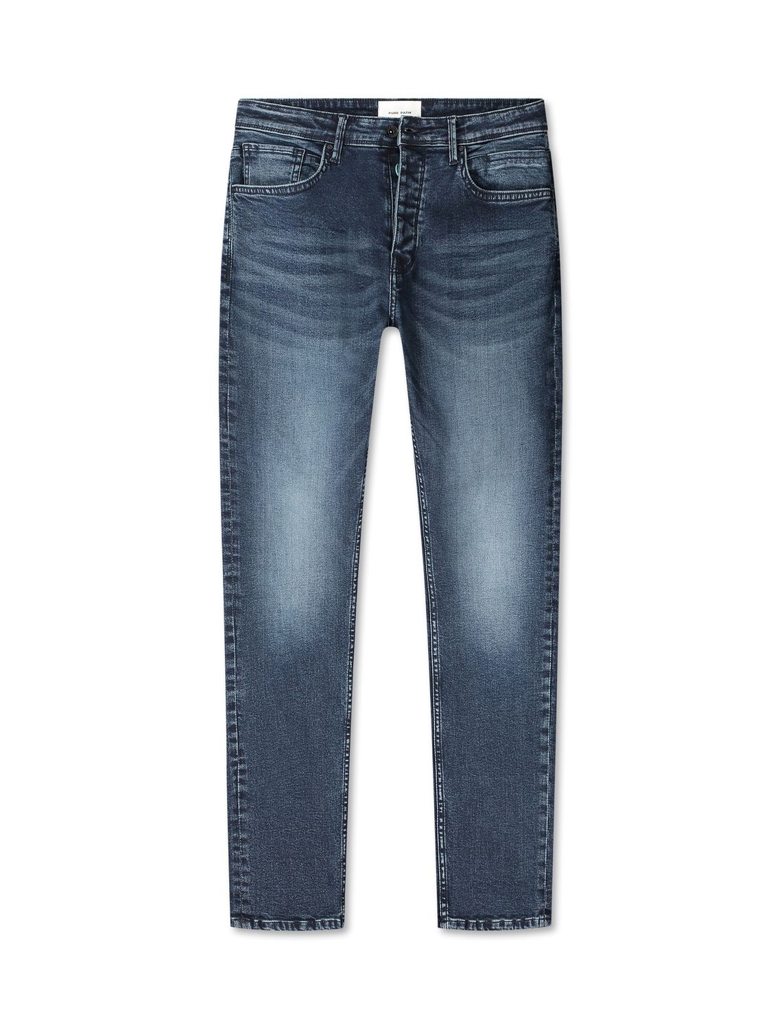 Pure Path The Ryan Slim Fit Jeans donker blauw