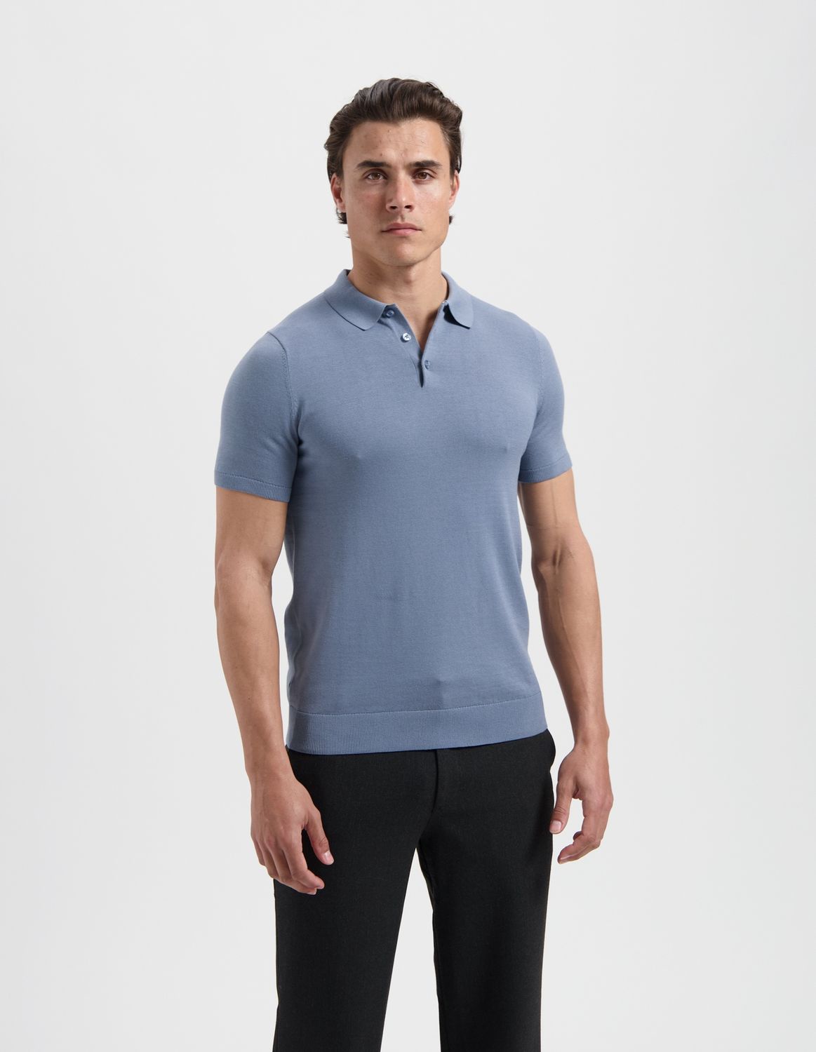 SAINT STEVE Chris polo iron blue