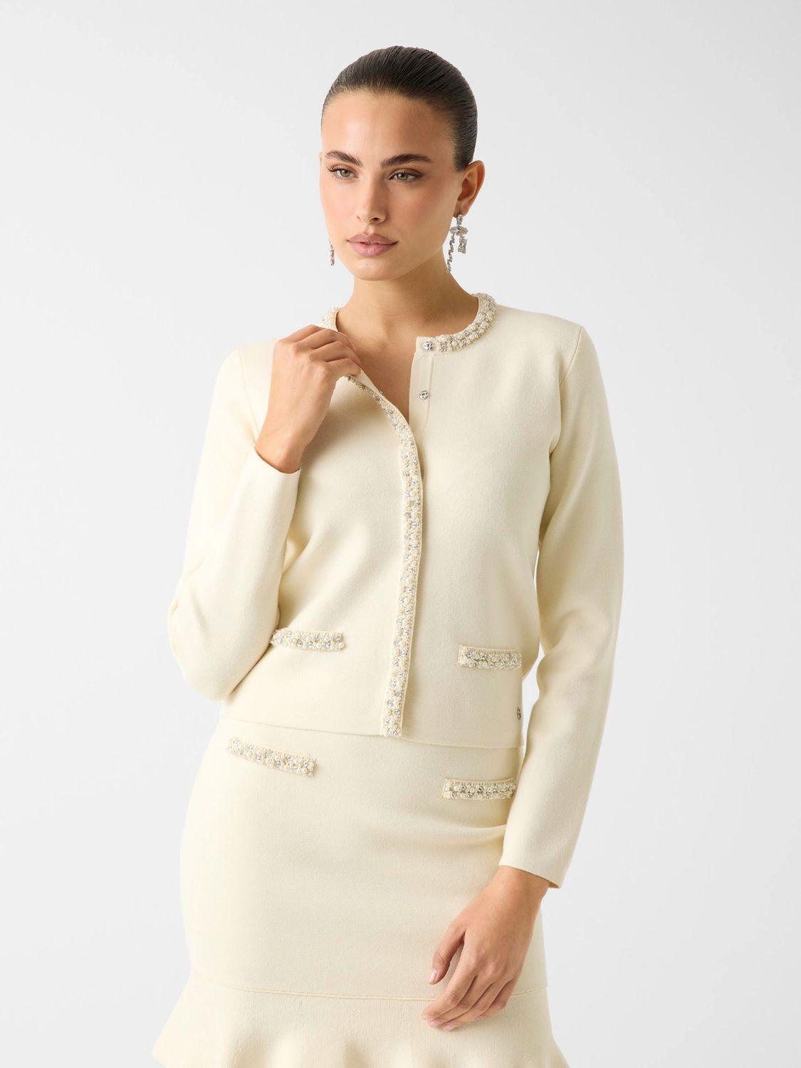 Guess Kralen vest creme