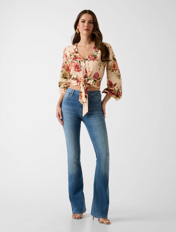 Guess bloemen crop blazer