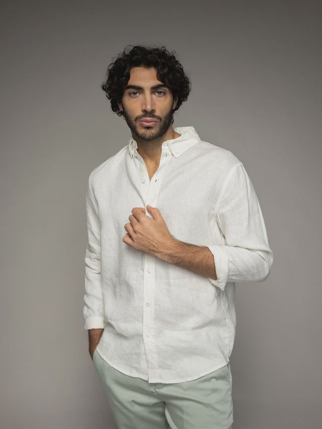 Mos mosh G Theo Linen Shirt