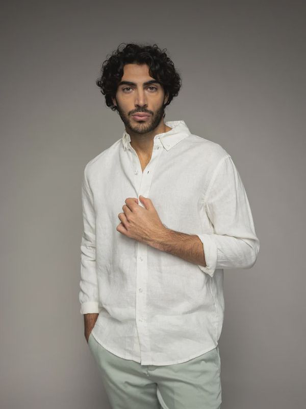 Mos mosh G Theo Linen Shirt