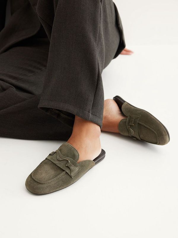 Nubikk Joan Mule Donkergroene Slippers voor Dames