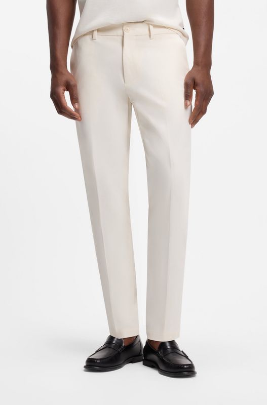 Hugo Boss Slim-fit broek van een katoenmix met stretch