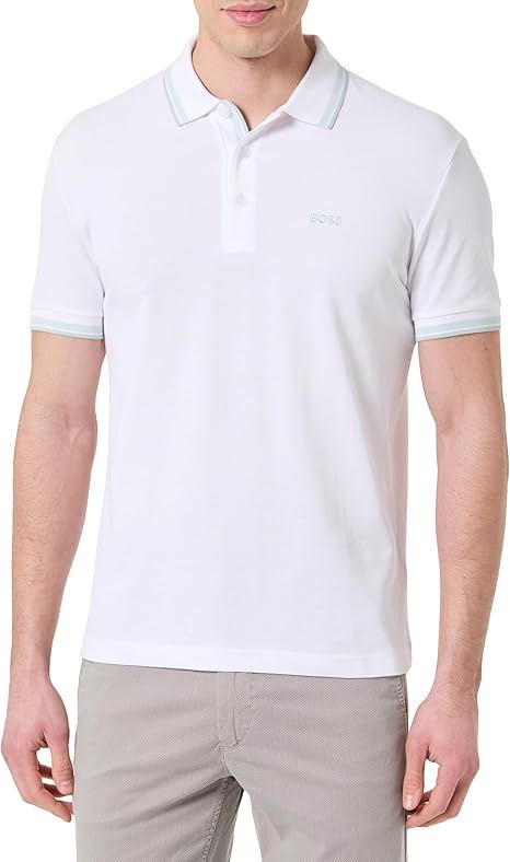 Hugo Boss Paddy-polo van katoenpiqué wit
