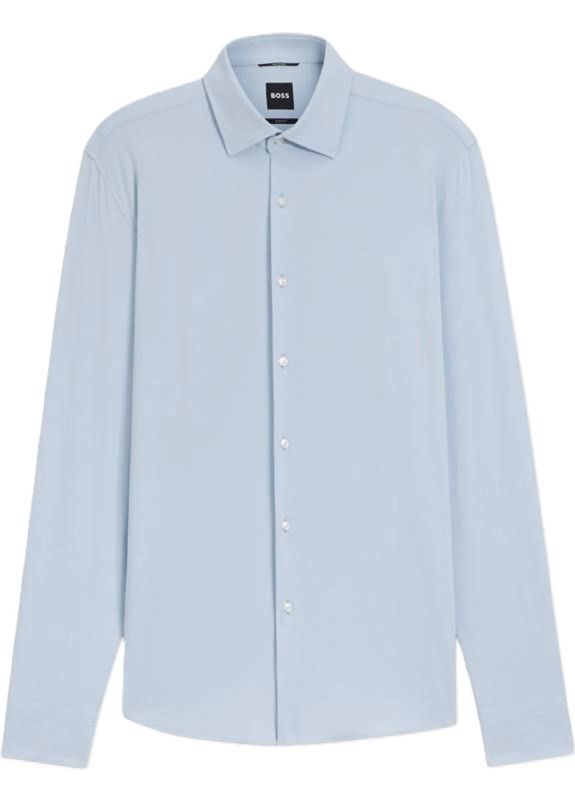Hugo Boss Slim-fit overhemd van hoogwaardige stretchjersey
