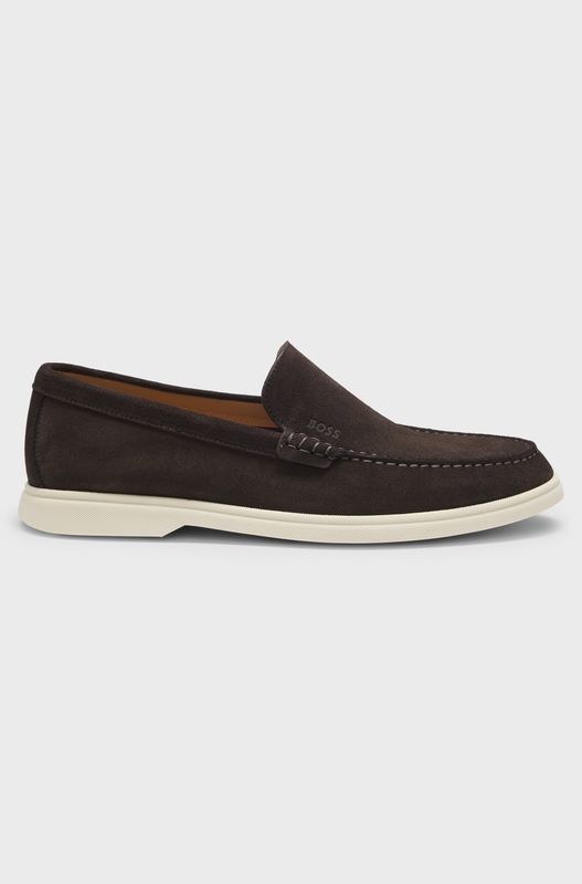 Hugo Boss Suède loafers  bruin