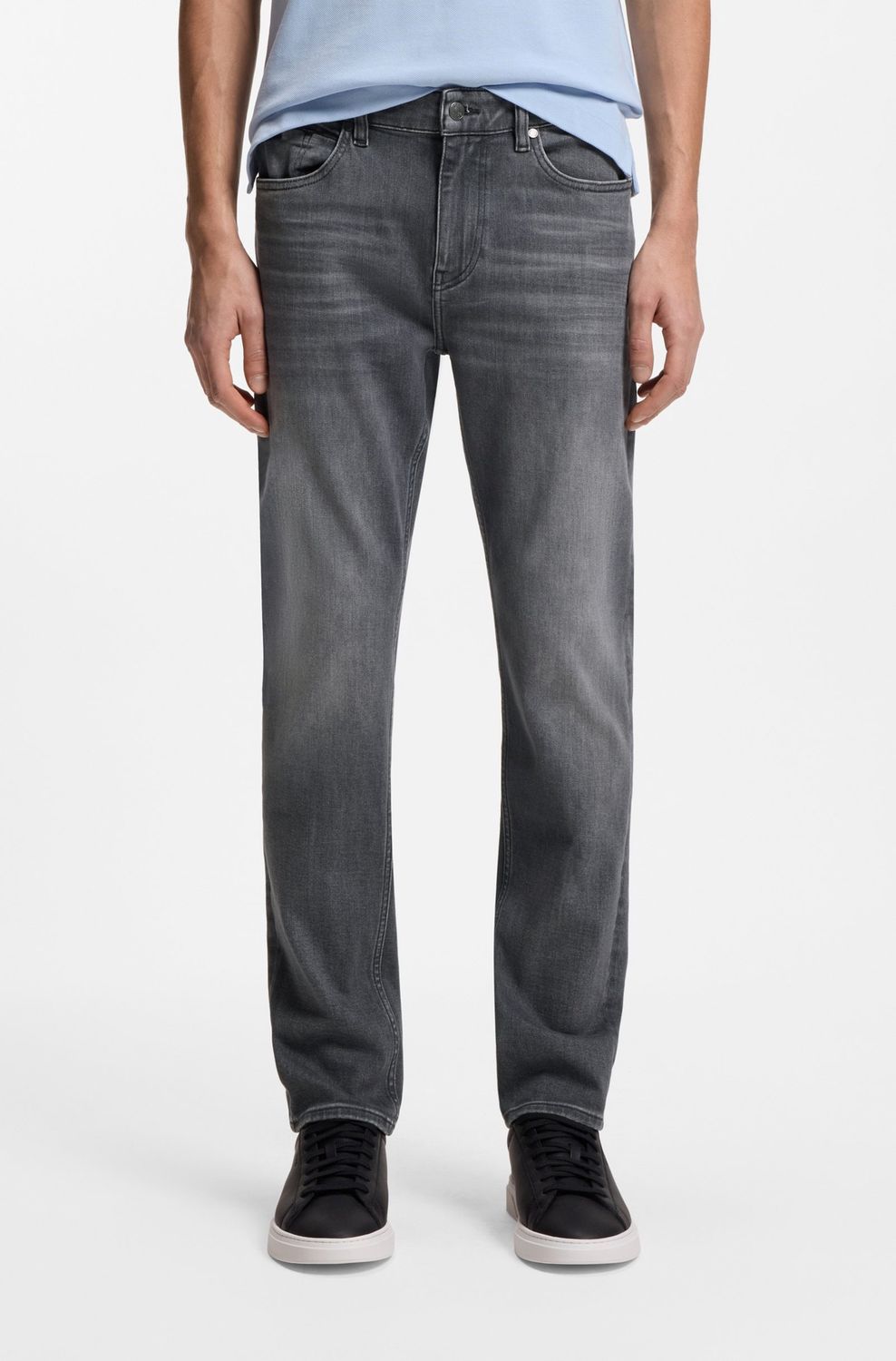 Hugo Boss Slim-fit Delaware-jeans van superzacht grijs denim