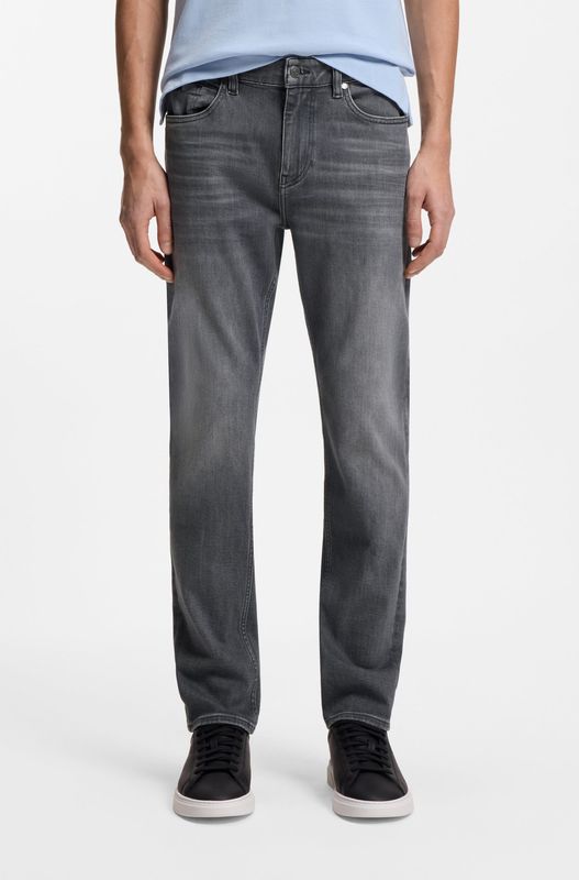 Hugo Boss Slim-fit Delaware-jeans van superzacht grijs denim